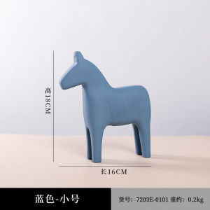 瑞典达拉木马北欧原木彩绘招财红木马摆件家居客厅创意电视柜装饰