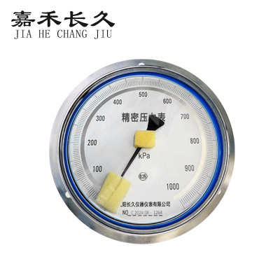 嘉禾长久/精密压力表轴向带边/YB150ZT 0.25级 0-1000Kpa/台