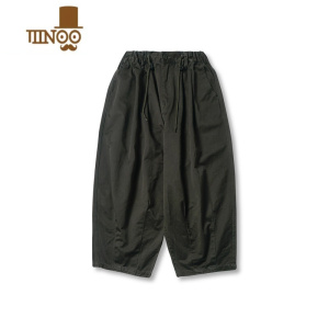 YANXU日系cityboy水洗棉百搭灯笼休闲长裤男女潮牌抽绳宽松阔腿工装裤