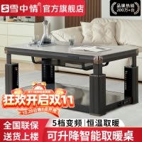 雪中情电暖桌取暖桌烤火桌升降茶几电暖炉长方形电烤桌家用烤火茶几电烤桌取暖炉子烤火炉电炉桌取暖器T130米肌肤灰1.6米