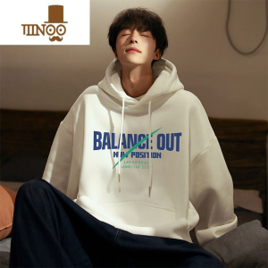 YANXU美式380g连帽卫衣男潮牌宽松休闲痞帅男装上衣外套