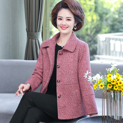 语娄中老年女装春装外套短款洋气高贵五十岁50妈妈装衣服春秋上衣新款
