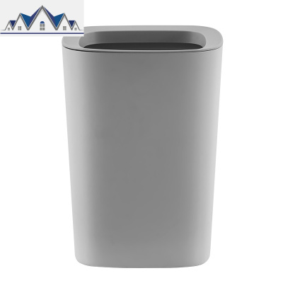 家用简约无盖防摔压圈垃圾桶分类卫生间厨房ins北欧风简约收纳桶 三维工匠