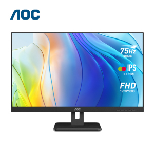 AOC 27E3Q电脑显示器27英寸全高清IPS技术三边窄边框DP接口快拆支架可壁挂爱眼低蓝光不闪办公显示屏