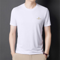 夏装中青年人男士短袖T恤夏季休闲圆领中年透气短袖T恤衫