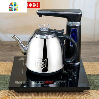 全自动上水壶电热烧水壶泡茶专用抽水茶台单壶家用功夫茶具电磁炉 FENGHOU 全自动不锈钢]黑色