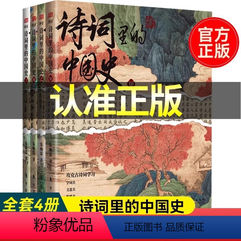 诗词里的中国史 [正版]诗词里的中国史全4册 朱畅思古诗词鉴赏难题作文写作难题历史学习难题甲乙丙丁工具书字词文意鉴赏历史