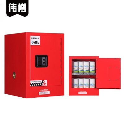 伟樽易燃危险品防爆柜12加仑红色590*460*890mm台