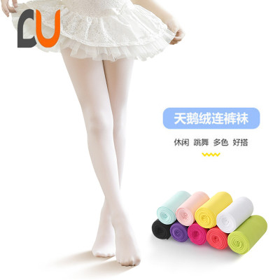 2019三双装-儿童白色舞蹈袜春秋夏薄款女童打底裤女孩连裤袜子丝袜