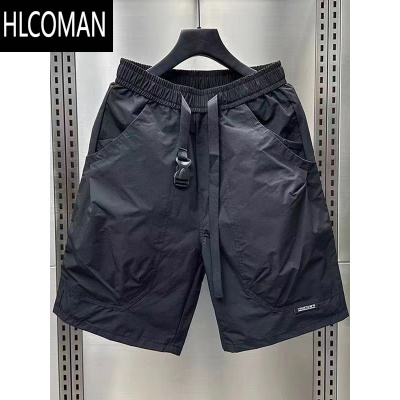 HLCOMAN大码300斤速干工装短裤男士夏季薄款五分潮流个性设计感沙滩中裤