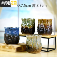 三维工匠韩式多肉复古老桩花盆肉肉植物吸水透气粗陶盆小花盆创意花盆 K9精美4个 中等花盆容器