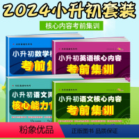 阅读核心能力100练 语文 小学升初中 [正版]2024新名校直通车小升初语文数学英语核心内容考前集训试卷人教版 语文阅