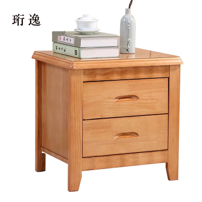 珩逸床头柜简约现代卧室床边储物柜标准款榉木色50*41*50cm