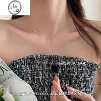 JiMi[]925银银闪钻项链2023新款锁骨链轻奢女小众设计高级