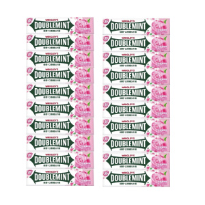 绿箭玫瑰薄荷口香糖5片装13.5g*20条盒装经典薄荷味清新口气休闲