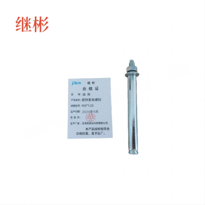 JIBIN/继彬 GB22795-表5 膨胀螺栓 碳钢 镀白锌 M8×120 1个
