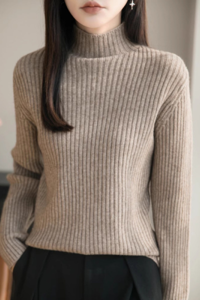 半高领毛衣女秋冬新款内搭保暖宽松慵懒风针织打底衫厚女装