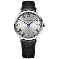 Raymond weil雷蒙威瑞士石英男士皮带手表mm银盘商务防水男表