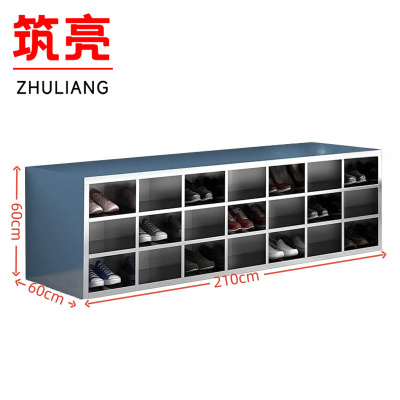 筑亮 不锈钢鞋柜 双面42格 个