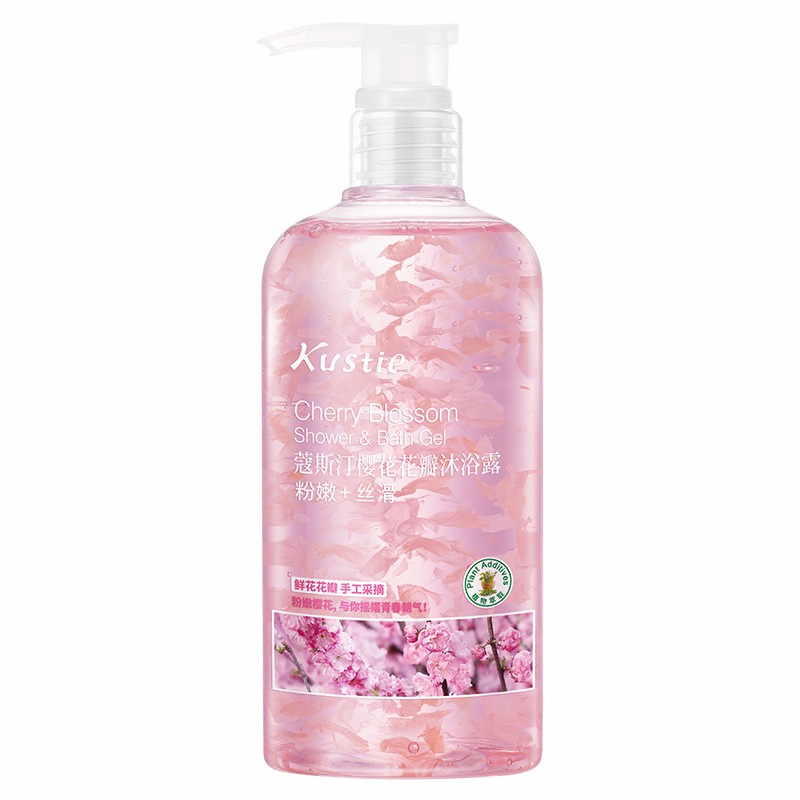 蔻斯汀(Kustie) 樱花玫瑰花瓣沐浴露720ml*2(味道随机)