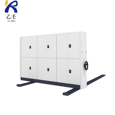 乙壬钢制档案架密集柜档案室密集架手摇式移动档案柜文件柜资料柜一列三组每立方单价