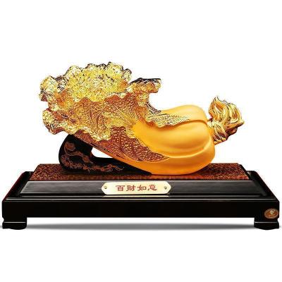 美帮汇百财如意白菜摆件客厅装饰品店铺乔迁开业礼品办公桌摆件