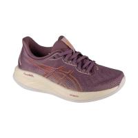 ASICS跑步鞋女缓震舒适耐磨稳定紫色透气网面橙色线条轻便公路