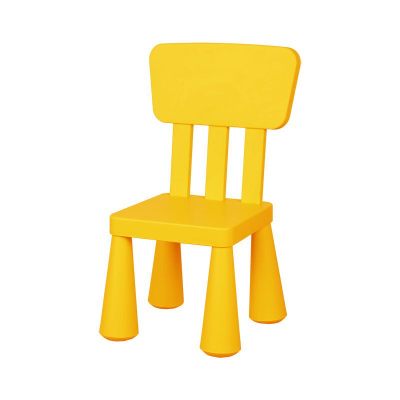 苏宁 金菲罗格 儿童椅子塑料凳子家用椅子宝宝靠背椅户外椅子 黄色