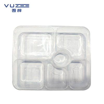 吾梓 一次性餐盒 方形分体六格*150个 /箱