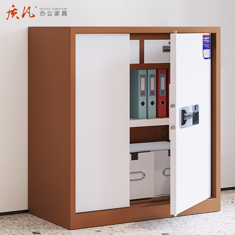 质凡保密柜智能指纹锁单节带抽 ZF-BMG093/960*920*420mm厚度0.8mm