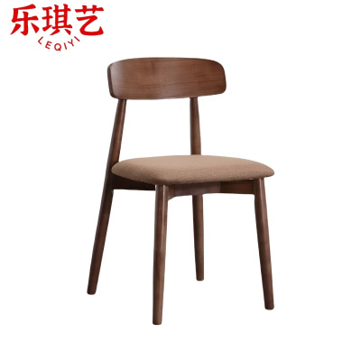 乐琪艺 靠背椅 43cm(棕色麻布) 把