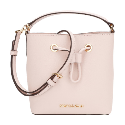 迈克·科尔斯MICHAELKORSMK女包水桶包粉色牛皮革小号手提单肩斜挎包35T0GU2C0LPOWDER