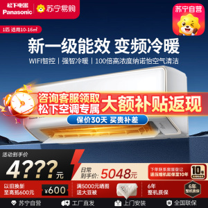 松下空调洵风系列 大1匹挂壁式空调挂机 新一级能效 100倍纳诺怡 WIFI 松下原装压缩机 电辅加热DG26K410Q