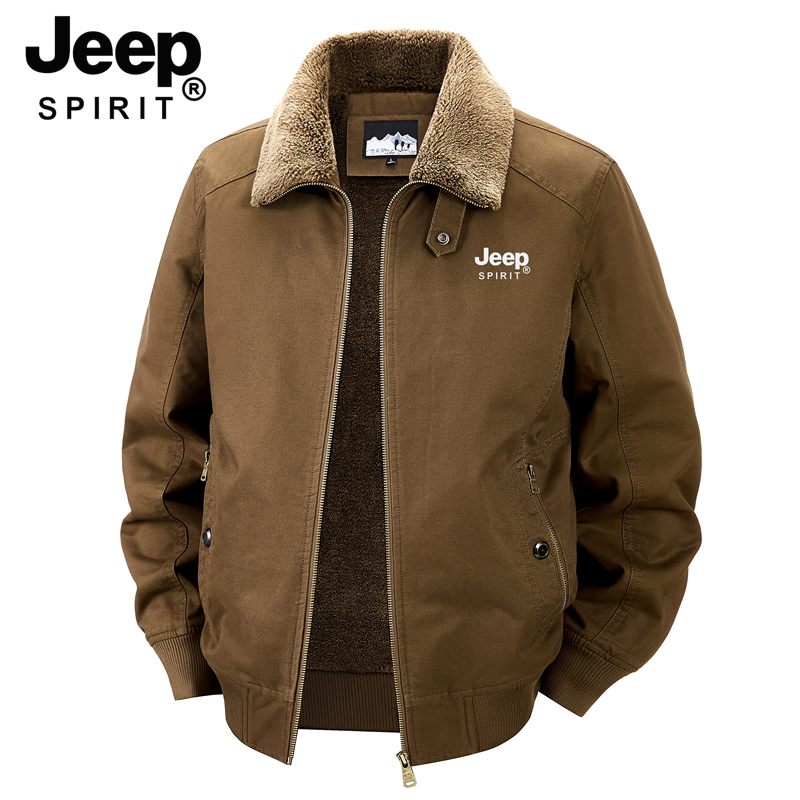 JEEP SPIRIT吉普棉衣男士秋冬季2025新款加绒加厚中年棉服外套男