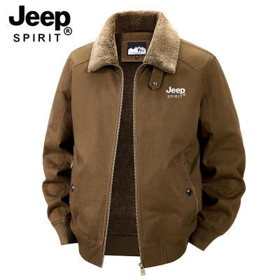 JEEP SPIRIT吉普棉衣男士秋冬季2025新款加绒加厚中年棉服外套男