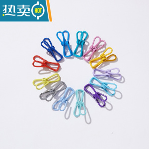敬平夹子彩虹收纳晾衣夹家用彩色晒衣防风衣袜夹宿舍包塑封口夹子 普通款30个(随机色)