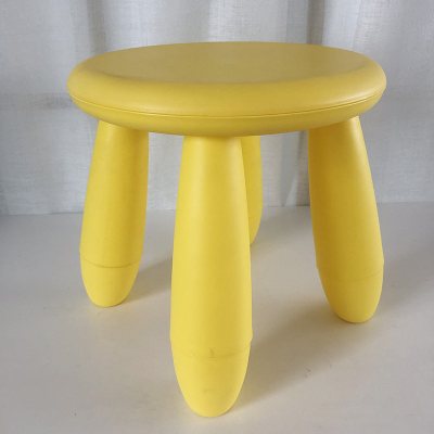 苏宁 金菲罗格 儿童圆凳宝宝垫脚凳换鞋凳子塑料彩色凳子 儿童圆凳 黄色