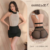 霏慕性感秘书情趣内衣风情小秘裸背镂空包臀裙女式情趣睡衣午夜魅力战袍6608