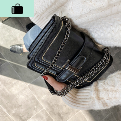 港风复古包包女包新款2020潮链条斜挎包女百搭ins时尚洋气单肩包NEW LAKE女士单肩包