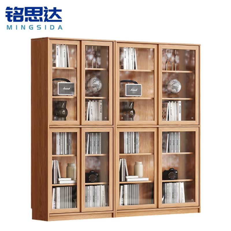 铭思达实木书柜2.1米台