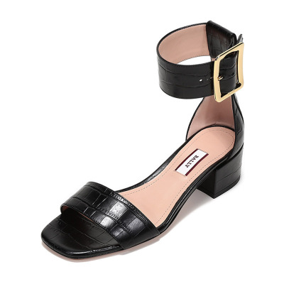 BALLY巴利女士皮革中跟凉鞋JANISE40CROC