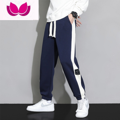 七斓运动卫裤男士款夏季日系潮牌痞帅宽松束脚裤男生休闲长裤子男