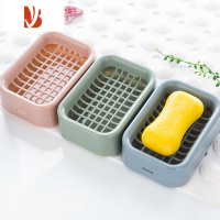三维工匠3个香皂盒浴室沥水双层北欧肥皂盒创意新款塑料旅行手工皂托皂架 北欧款3个皂盒 粉,蓝,绿