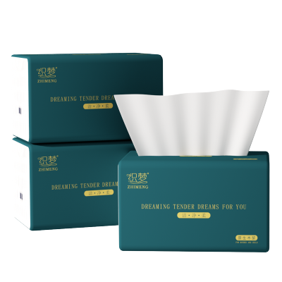 织梦 可湿水抽取式纸面巾5层80抽每包原生木浆抽纸实惠装餐巾纸家庭装纸抽卫生纸家用母婴可用 3包装