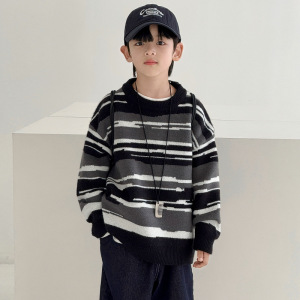 男童毛衣秋冬款新款大男孩冬装上衣儿童装冬季打底线衣针织衫