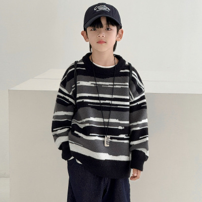 男童毛衣秋冬款新款大男孩冬装上衣儿童装冬季打底线衣针织衫