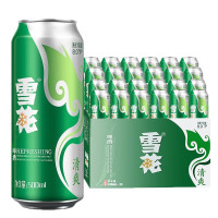 雪花(SNOW)啤酒 口感清爽自饮佳品 500ml*24罐 清爽