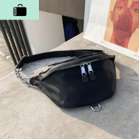 2020新款韩版ins牛津布腰包百搭时尚防水尼龙布胸包单肩斜挎包女NEW LAKE 黑色女斜挎包