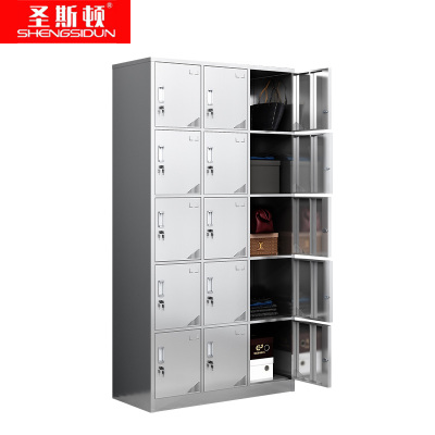 圣斯顿 不锈钢15门更衣储物柜 JX-G180304-15 1800*900*350mm 不锈钢色 台