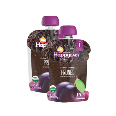 2件装|禧贝（HappyBaby）婴幼儿有机西梅泥蔬果泥一段99g/袋装辅食添加初期以上原装进口4个月以上